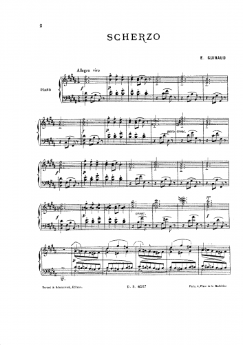 Guiraud - Scherzo - Score