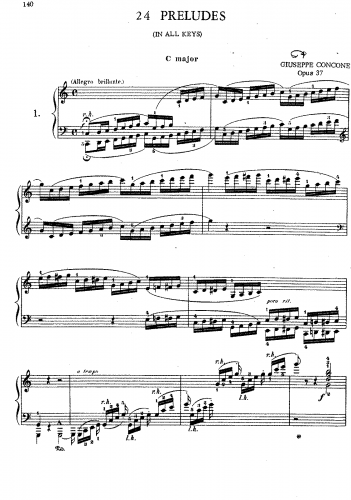 Concone - 24 Preludes, Op. 37 - Score