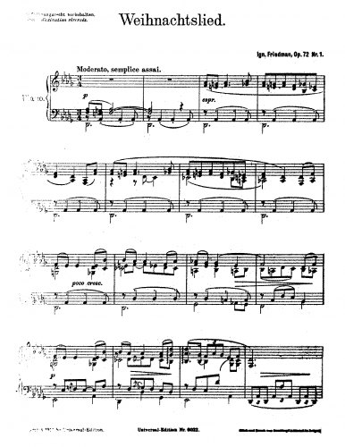 Friedman - Polnische Lyrik, Op. 72 - Score