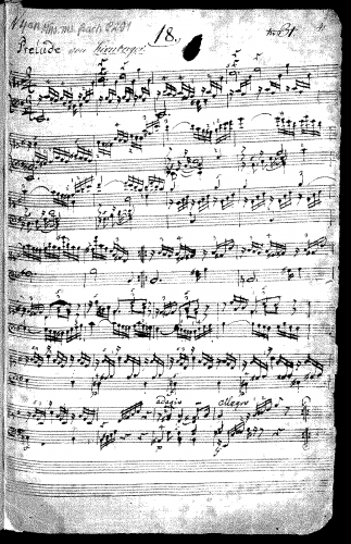 Kirnberger - Prelude in E minor - Score