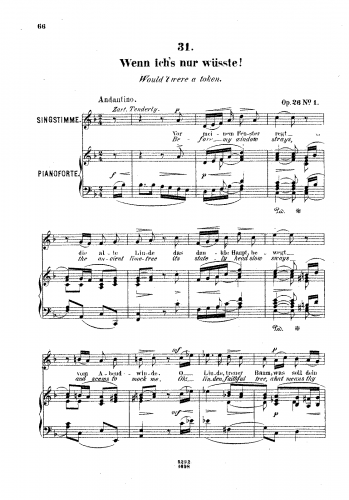 Franz - 6 Gesänge, Op. 26 - Score