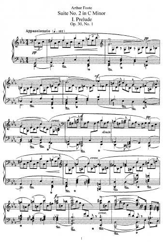 Foote - Suite No. 2, Op. 30 - Score