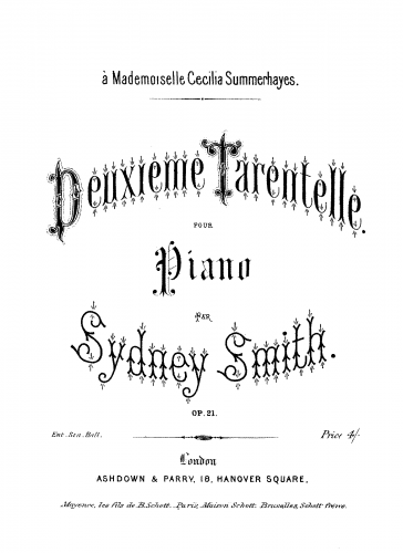 Smith - Tarantelle No. 2, Op. 21 - Score