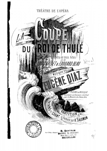 Diaz - La coupe du roi de Thulé - Vocal Score - Score