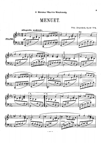 Dreyschock - 8 Morceaux, Op. 17 - No. 2 - Menuet