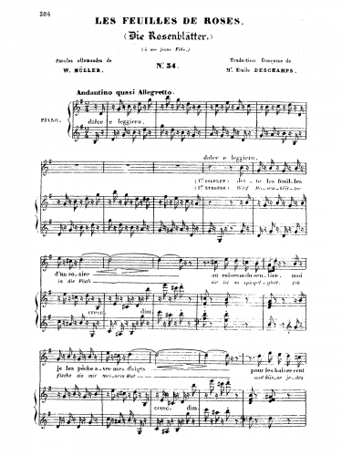 Meyerbeer - Die Rosenblätter - Score