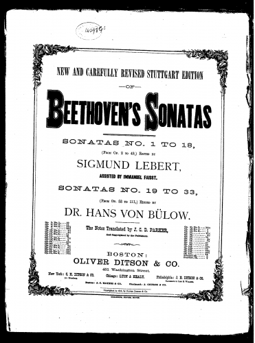 Beethoven - Piano Sonata No. 10, Op. 14/2 - Piano Score - Score