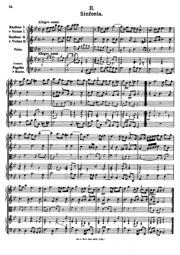Fux - Sinfonia No. 2 - Score