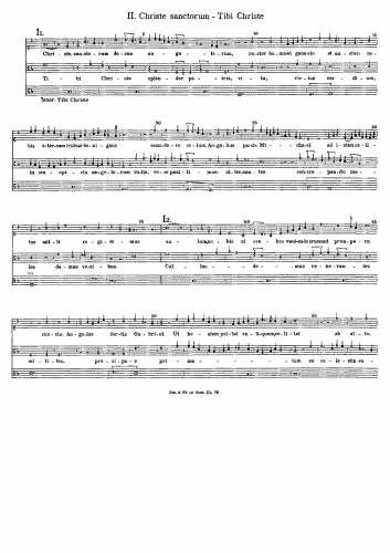 Dunstaple - Christe sanctorum - Tibi Christe - Score