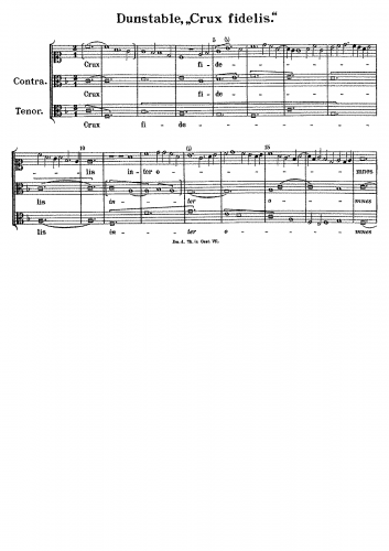 Dunstaple - Crux fidelis - Score