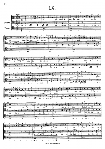 Dunstaple - Gloria on 'Jesu Christi Fili Dei vivi' - Score