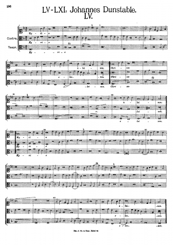 Dunstaple - Kyrie - Score