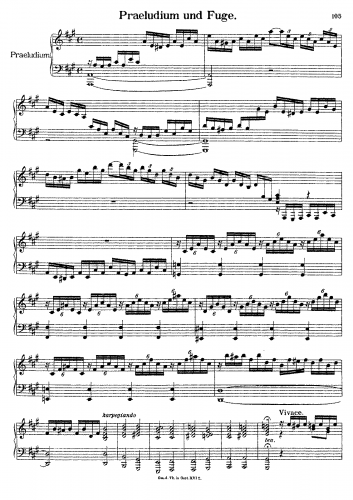 Albrechtsberger - Prelude and Fugue in A major - Score