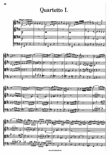 Albrechtsberger - Quartet I (in D major) - Score