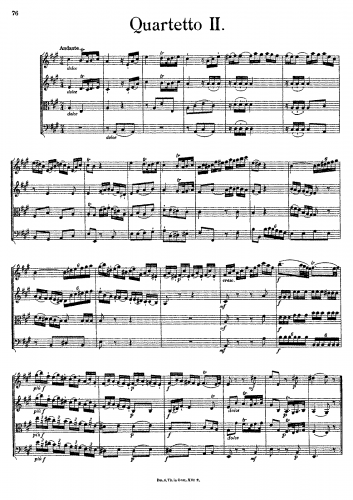 Albrechtsberger - Quartetto II (in A major) - Score