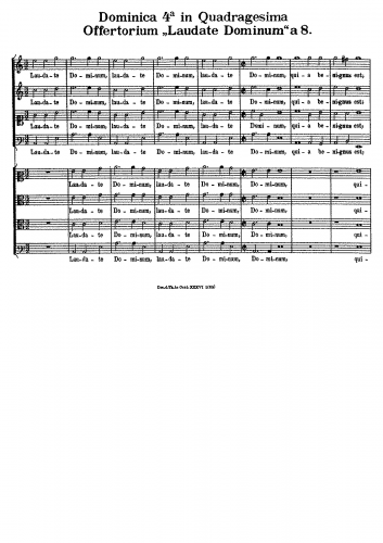 Bernardi - Laudate Dominum - Score