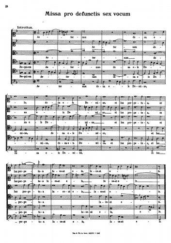 Bernardi - Missa pro defunctis - Score