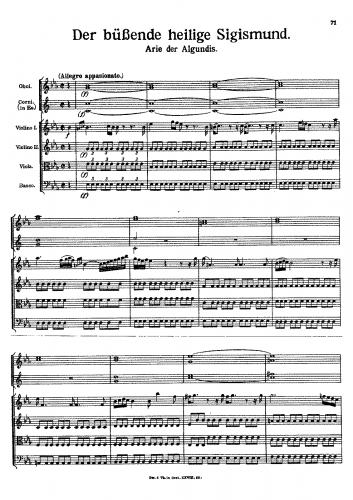 Eberlin - Der büssende heilige Sigismund - Score