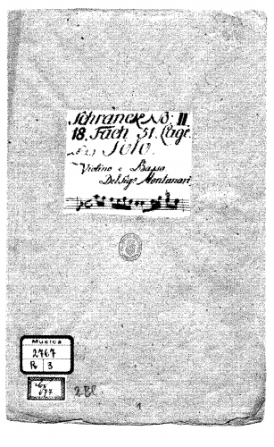 Montanari - Violin Sonata in D minor - Score