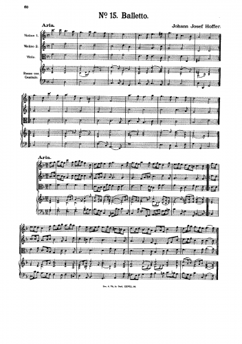 Hoffer - Balletto - Score