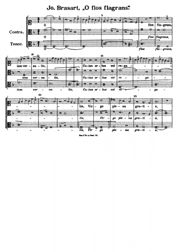 Brassart - O flos flagrans - Score