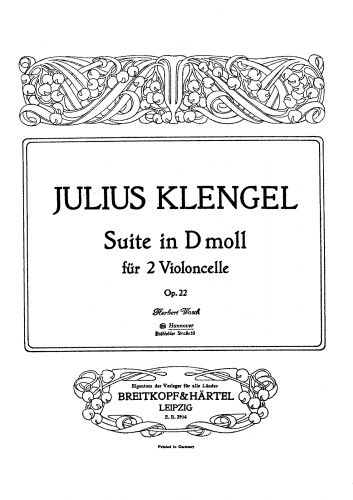 Klengel - Suite in D minor