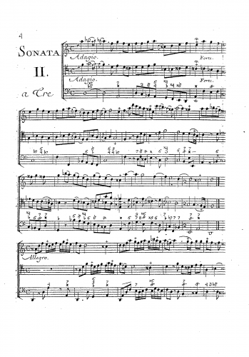 Barrière - Sonata 2 for 3, book 3 - Scores and Parts - Score