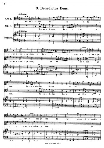 Caldara - Benedictus Deus - Score