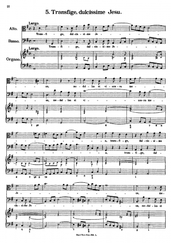 Caldara - Transfige, dulcissime Jesu - Score