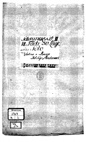 Montanari - Violin Sonata in E minor - Score