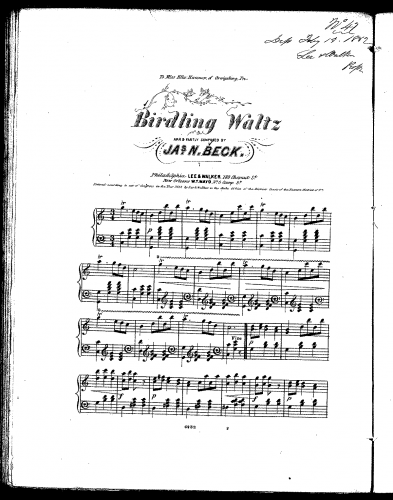 Beck - Birdling Waltz - Score