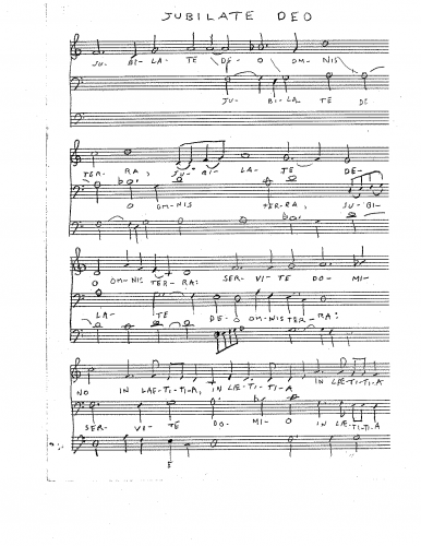 St. George Tucker - Jubilate DEO - Score