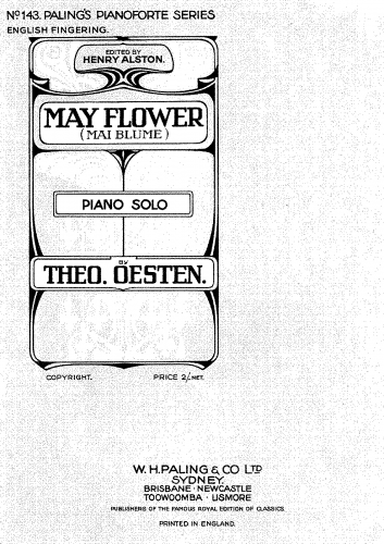 Oesten - 6 Mélodies - Piano Score - 1. Maienliebe (Love in May)