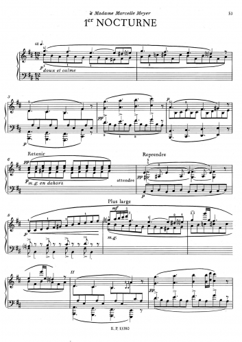 Satie - 5 Nocturnes - Score