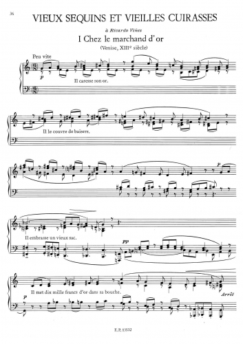 Satie - Vieux sequins et vieilles cuirasses - Piano Score - Score