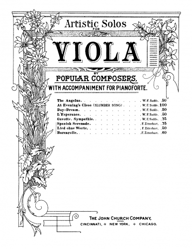 Zitterbart Jr. - 3 Pieces for Viola and Piano - Piano Score and Viola Part