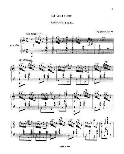 Egghard - La joyeuse - Score