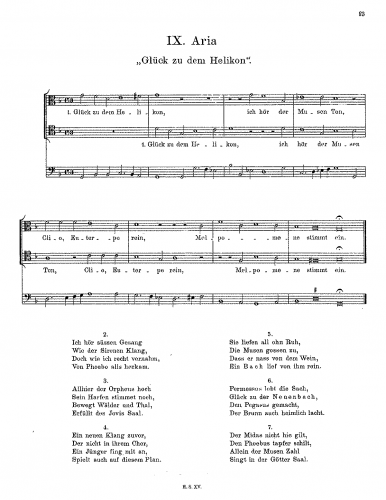 Schütz - Glück zu dem Helikon, SWV 96 - Score