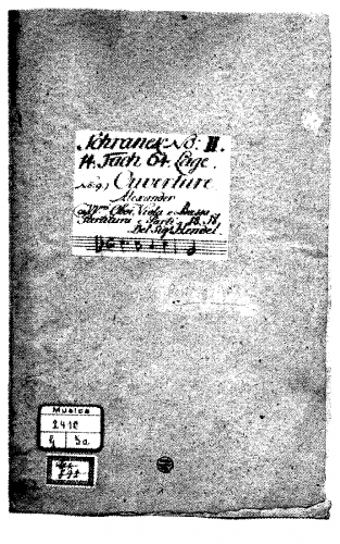 Handel - Alexander's Feast, or the Power of Musick - Ouverture