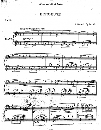 Miguez - Scènes Intimes, Op. 24 - Score