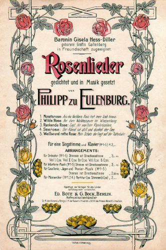 Eulenburg - Rosenlieder - Score
