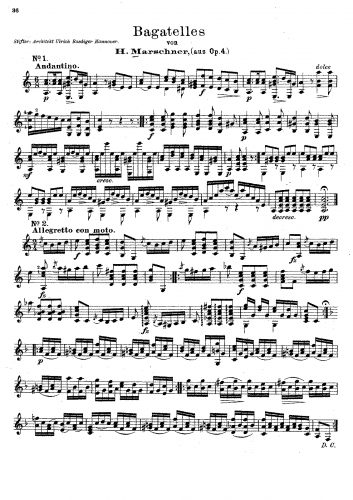 Marschner - 5 Bagatelles, Op. 4