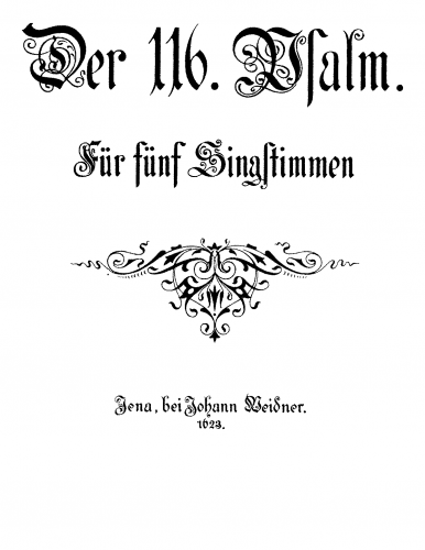 Schütz - Das ist mir lieb - Score