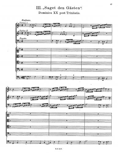 Schütz - Dominica XX post Trinitatis - Score