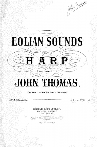Thomas - Eolian Sounds - Score