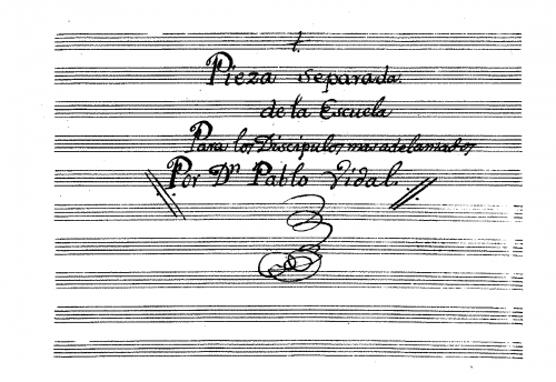 Vidal - Pieza Separada - Score