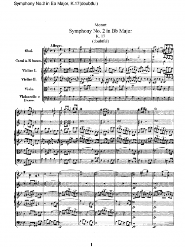 Mozart - Symphony - Score