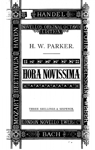 Parker - Hora Novissima, Op. 30 - Vocal Score - Score