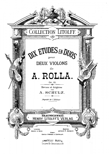 Rolla - 10 Studies in Duos for 2 Violins