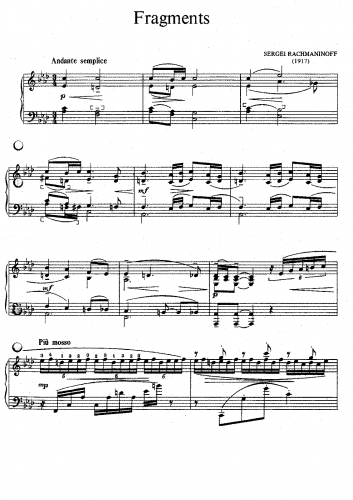 Rachmaninoff - Fragments - Score